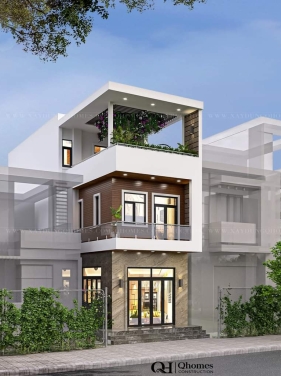 Nhà 3 tấm có khuôn viên ngoài trời 