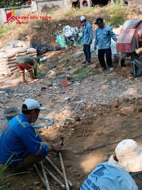 Lễ khởi công - Công trình làm cho nhà Chú Tiến